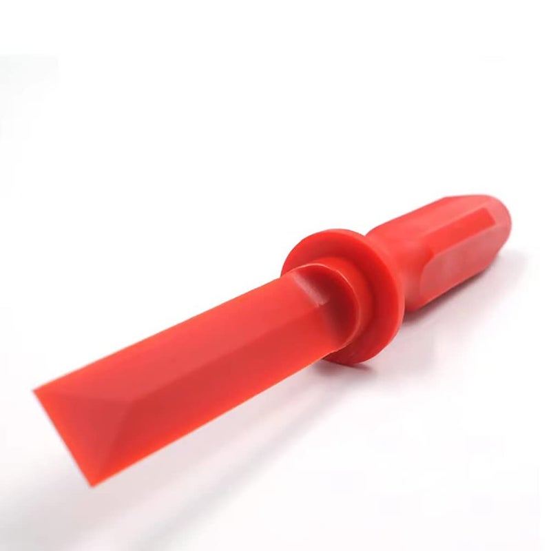 CKAuto Non-Marring Super Grip Plastic Chisel Scraper, Wheel Weight Remover,Red - Image 1